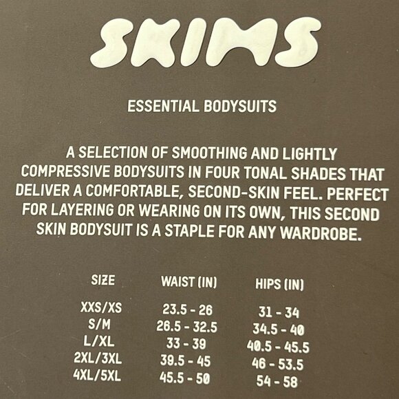 SKIMS Essential Long Sleeve Scoop Bodysuit Pacific 4X/5X - Picture 9 of 12